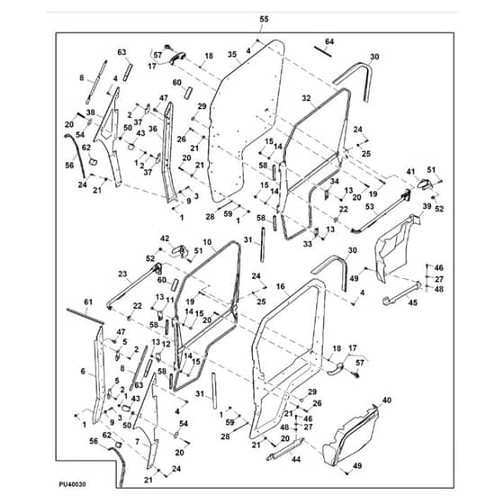 John Deere XUV550 - PC10853 - Door Kit - ST984422