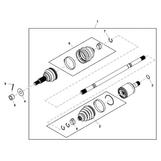 John Deere XUV550 - PC10854 - Front Axle - ST563733