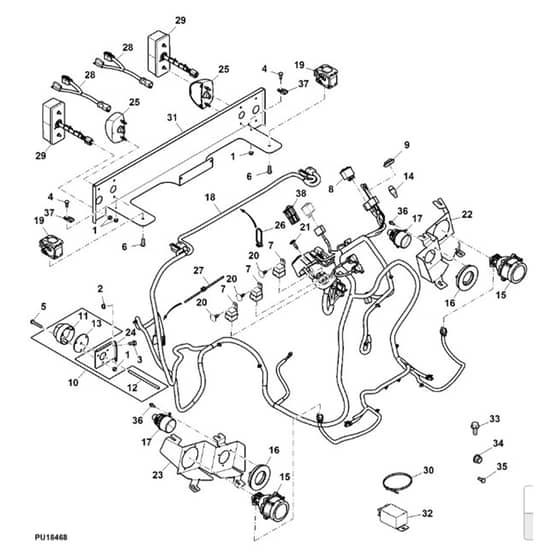 John Deere XUV550 - PC10854 - Chassis Wiring - ST749138