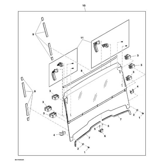 John Deere XUV550 - PC10854 - Windshield Kit - ST849065