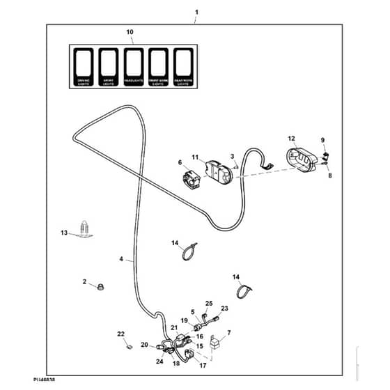 John Deere XUV550 - PC10854 - Switch Bank - ST851362