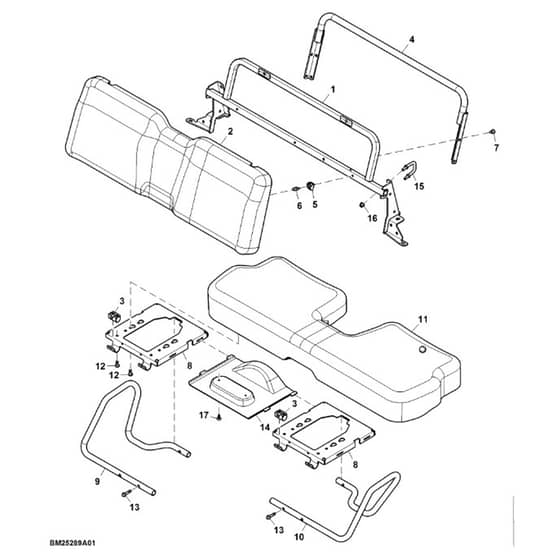John Deere XUV560 - PC12783 - Seat Assembly - ST847714
