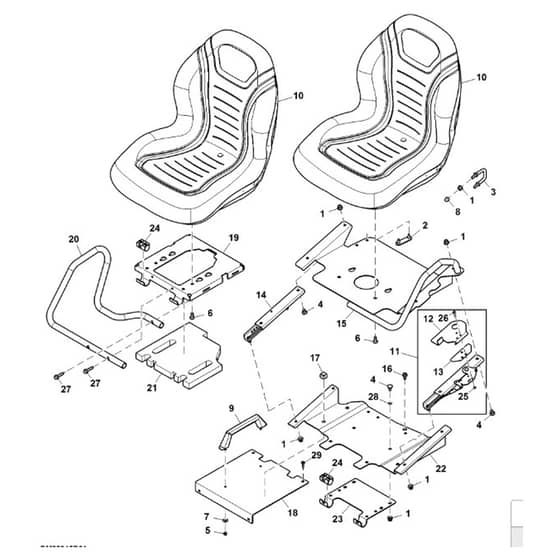 John Deere XUV560 - PC12783 - Seat - ST847721