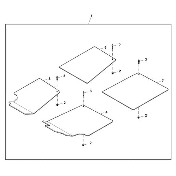 John Deere XUV560 - PC12783 - Mats Kit - ST850511
