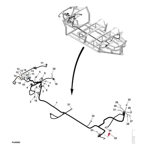 John Deere XUV560 - PC12783 - Chassis Wiring (1/2) - ST864109