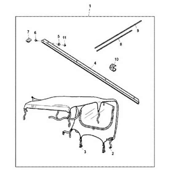 John Deere XUV560 - PC12783 - Canvas Roof - ST867119