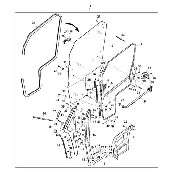 John Deere XUV560E - PC13268 - Door Kit - ST935506