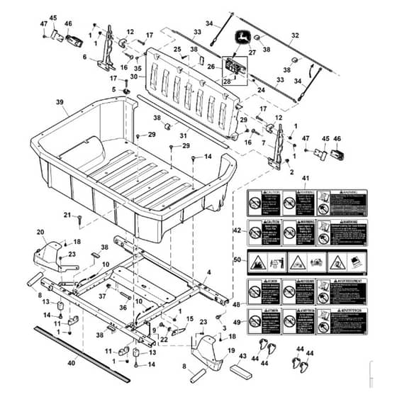 John Deere XUV560E - PC13269 - Cargo Box - ST935017