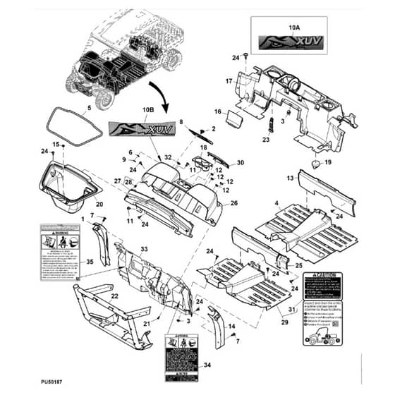 John Deere XUV560E - PC16085 - Instrument Panel - ST1001055