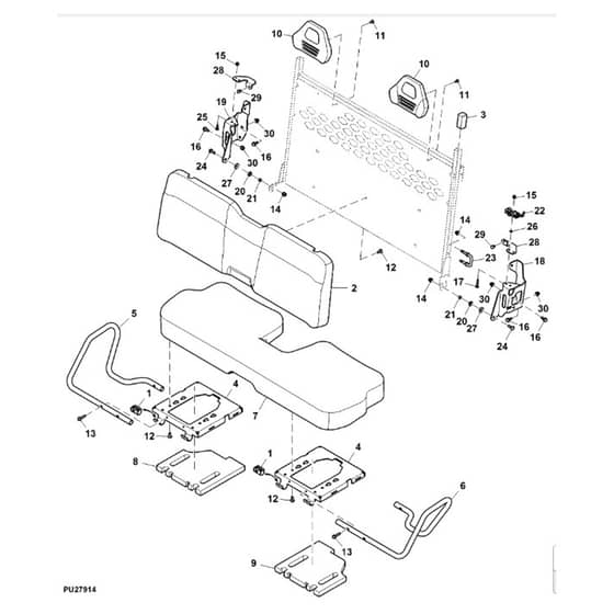 John Deere XUV560E - PC16085 - Bench Seat - ST1001289