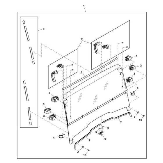 John Deere XUV560E - PC16085 - Poly Carbonate - ST1009070