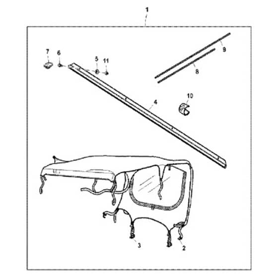 John Deere XUV560E - PC16085 - Canvas Roof - ST867119