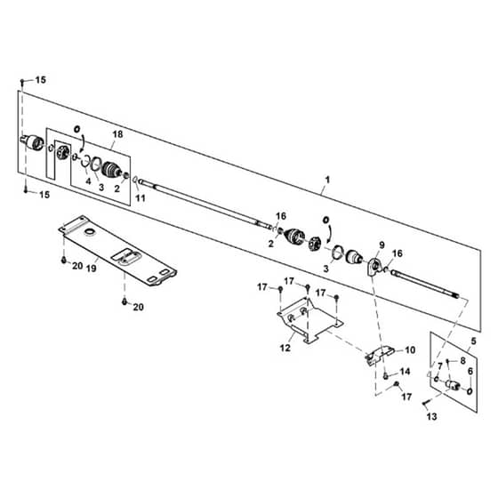 John Deere XUV560E - PC16086 - Drive Shaft - ST1000466