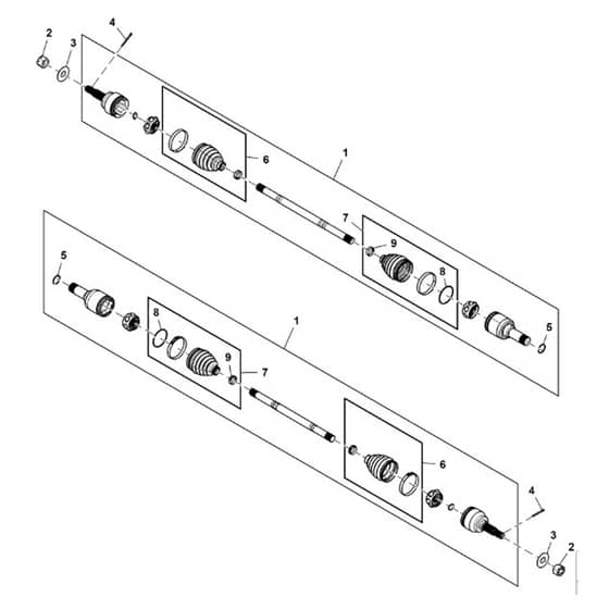 John Deere XUV560E - PC16086 - Rear Axle - ST1001630