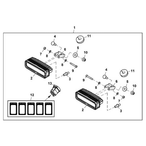 John Deere XUV560E - PC16086 - Led Work - ST1003734