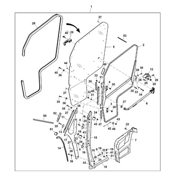 John Deere XUV560E - PC16086 - Door Kit - ST1008937
