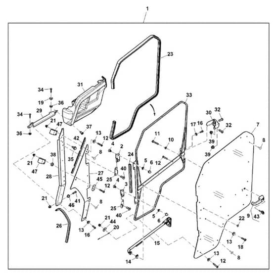 John Deere XUV560E - PC16086 - Door Kit - ST1008938