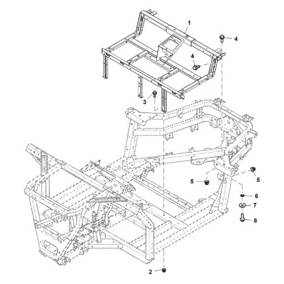 John Deere XUV560E - PC16086 - Frame ( - 080000) - ST999776