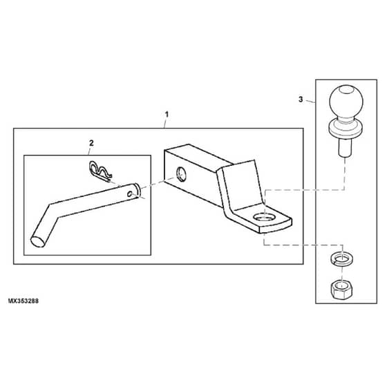 John Deere XUV590E - PC13270 - Draw Bar - ST563083