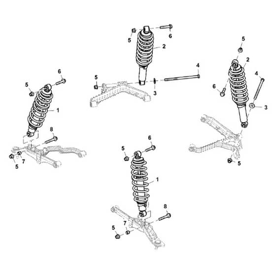 John Deere XUV590E - PC13270 - Shock Absorbers - ST848128