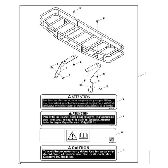 John Deere XUV590E - PC13270 - Front Rack - ST850244