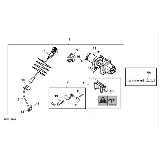 John Deere XUV590E - PC13270 - Winch Kit - ST868588