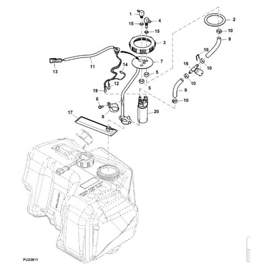 John Deere XUV590E - PC13270 - Fuel Pump - ST890586