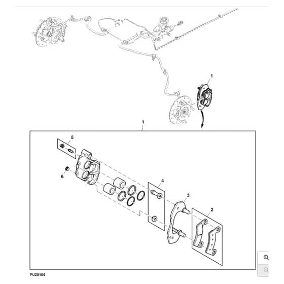 John Deere XUV590E - PC13270 - Brake Caliper (020001 - ) - ST928970