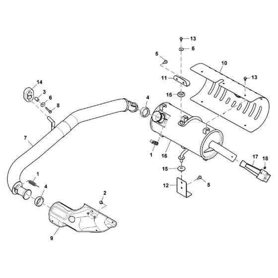 John Deere XUV590E - PC13272 - Exhaust System - ST890637