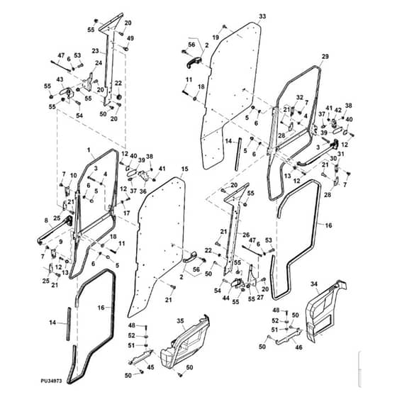 John Deere XUV590E - PC13272 - Rear Door - ST927824