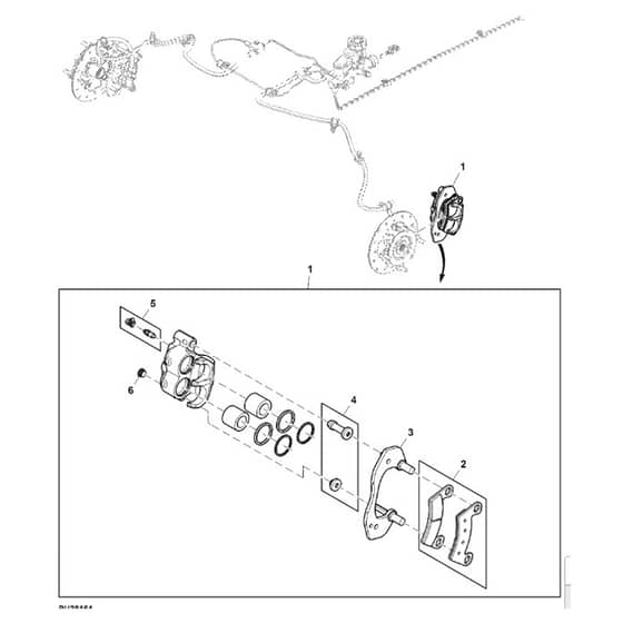 John Deere XUV590E - PC13272 - Brake Caliper - ST929004
