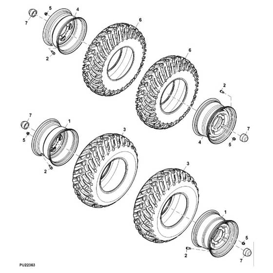 John Deere XUV590E - PC13272 - Wheels ( - 030000) - ST966259