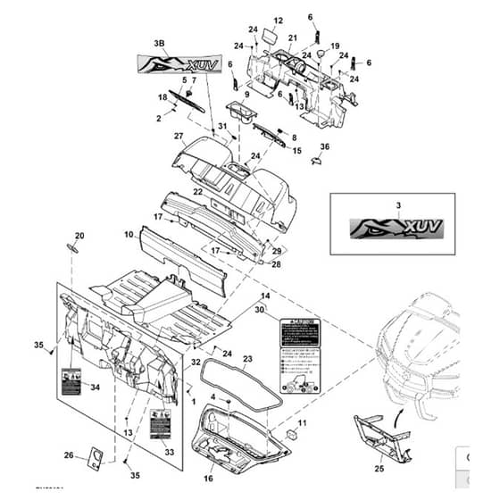 John Deere XUV590E - PC16083 - Instrument Panel - ST1001057