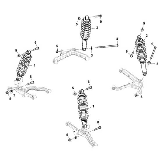 John Deere XUV590E - PC16083 - Shock Absorbers - ST1002584