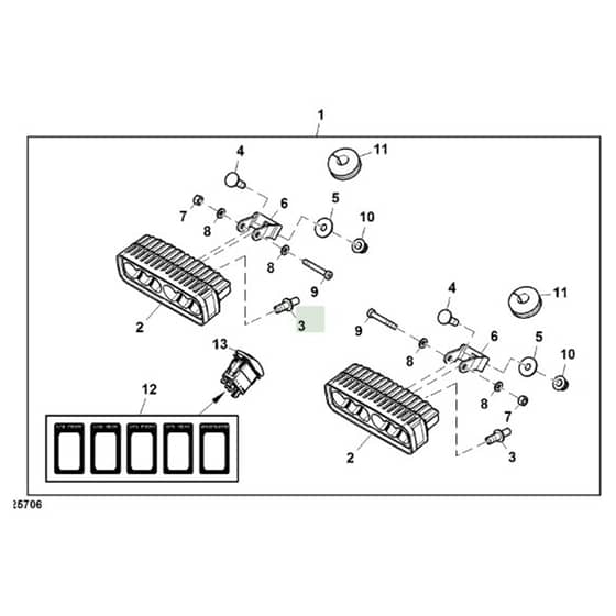 John Deere XUV590E - PC16083 - Led Driving - ST1003729