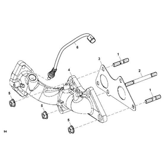 John Deere XUV590E - PC16083 - Exhaust Manifold - ST1008672