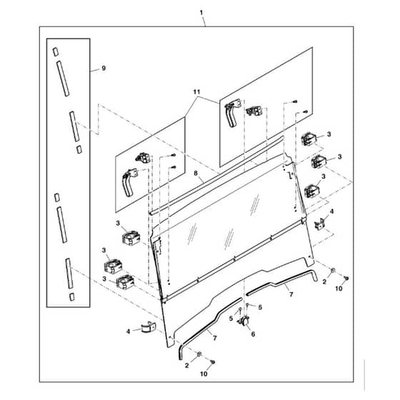 John Deere XUV590E - PC16083 - Poly Carbonate - ST1009070