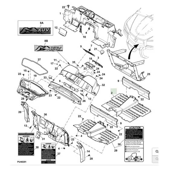 John Deere XUV590E - PC16087 - Instrument Panel - ST1001077