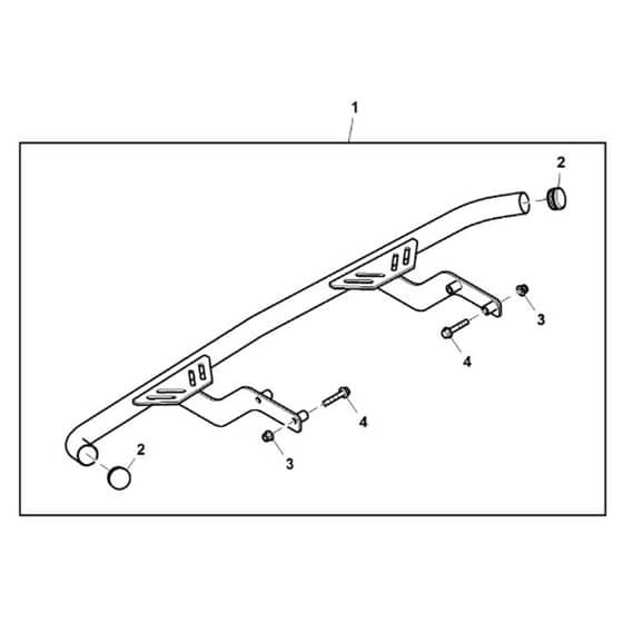 John Deere XUV590E - PC16087 - Rear Bumper - ST1004037