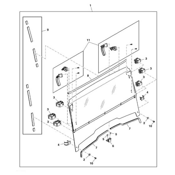 John Deere XUV590E - PC16087 - Poly Carbonate - ST1009070