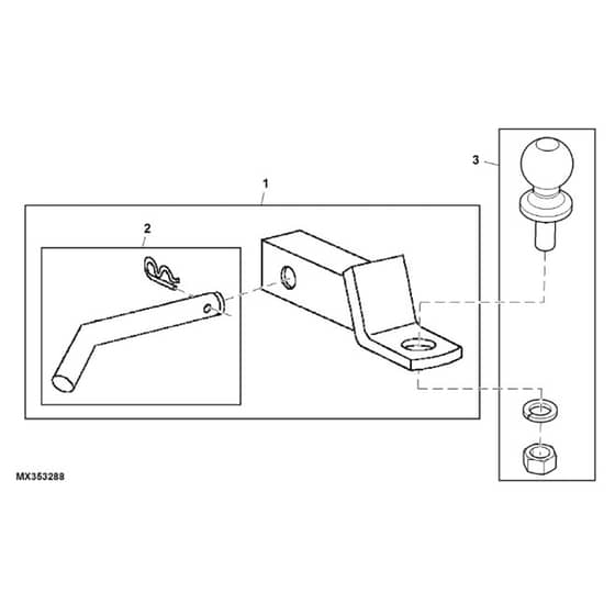 John Deere XUV590i - PC12784 - Draw Bar - ST563083