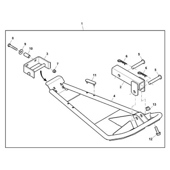 John Deere XUV590i - PC12784 - Blade Mounting - ST775095