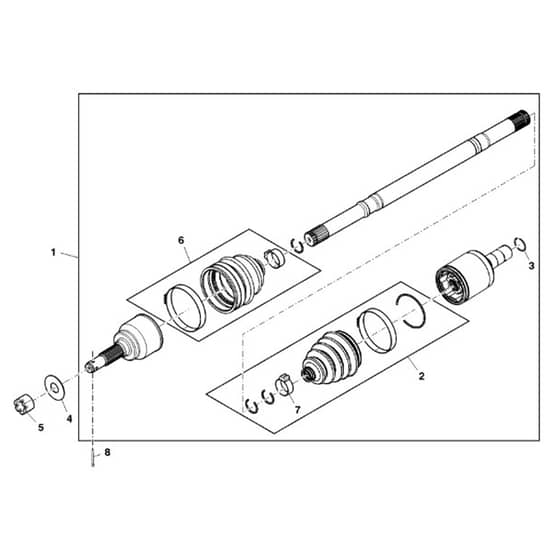 John Deere XUV590i - PC12784 - Front Axle - ST845547
