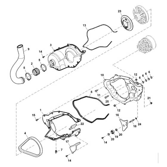 John Deere XUV590i - PC12784 - Clutch Housing - ST845575