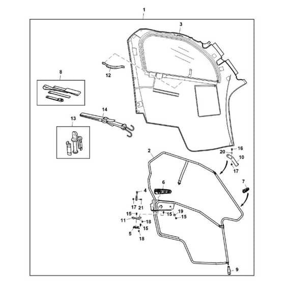 John Deere XUV590i - PC12784 - Cab Door - ST850237