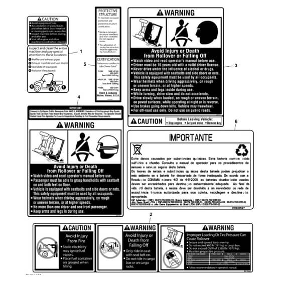 John Deere XUV590i - PC12784 - Labels - ST851939