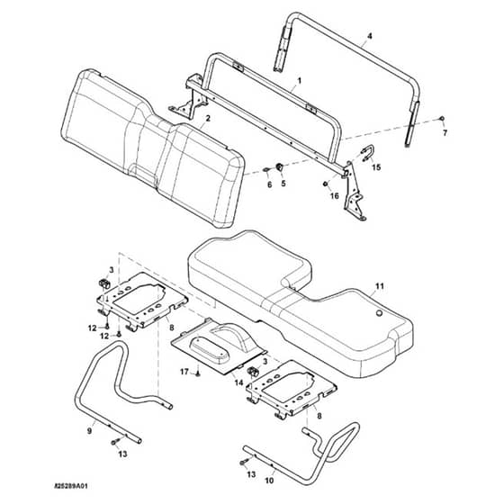 John Deere XUV590i - PC12785 - Seat Assembly - ST847714