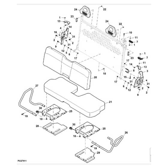 John Deere XUV590i - PC12785 - Seat - ST847725