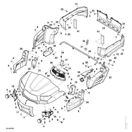John Deere XUV590i - PC12785 - Hood - ST847901