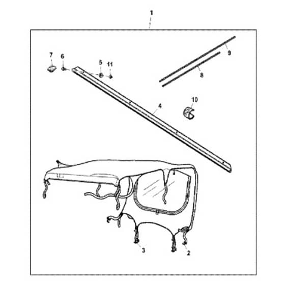 John Deere XUV590i - PC12785 - Canvas Roof - ST867119